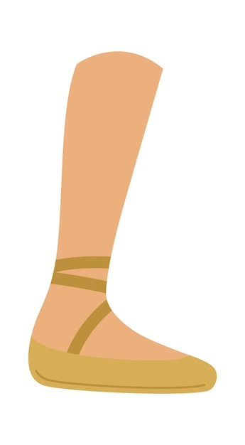 Vector leg in pointe shoes