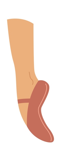 Vector leg in pointe shoes