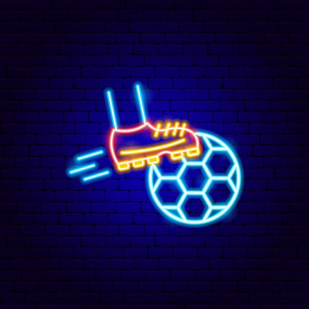 Leg Soccer Playing Neon Sign