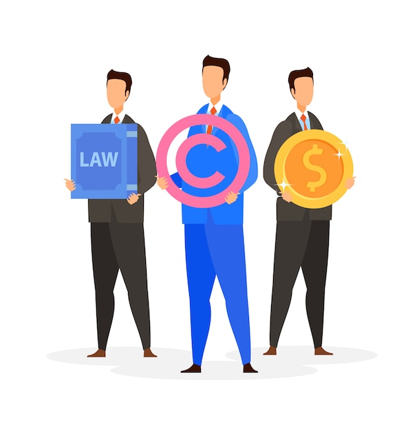 Vector legal consulting firm flat vector illustration