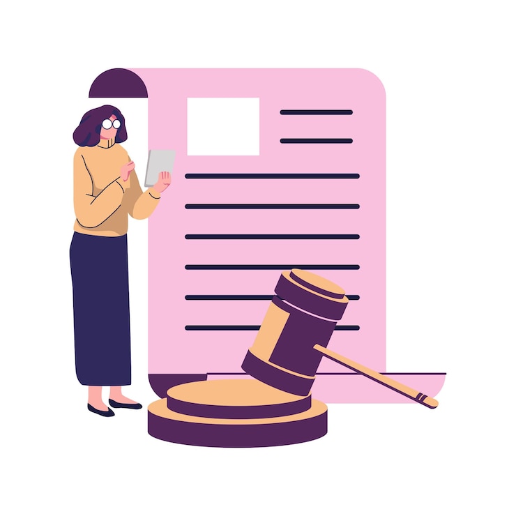 Vector legal document flat style illustration vector design
