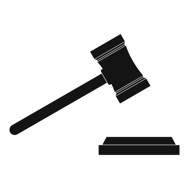 Legal gavel icon Simple illustration of legal gavel vector icon for web