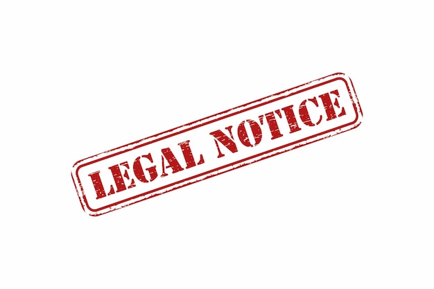 Legal notice grunge rubber stamp
