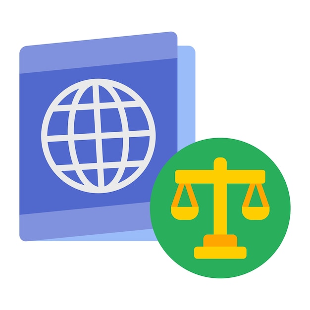 Vector legal passport icon