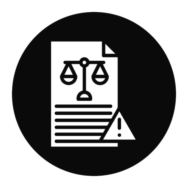 Legal Risk icon vector image Can be used for Risk Management