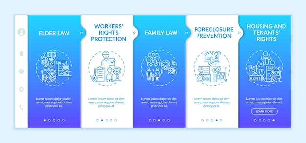 Vector legal services types onboarding template