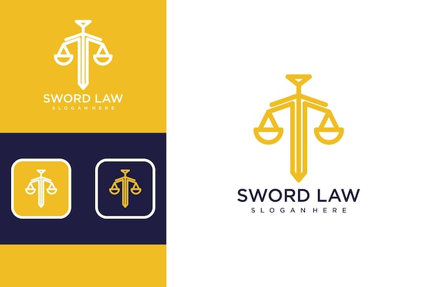 legal sword logo design or law with a sword