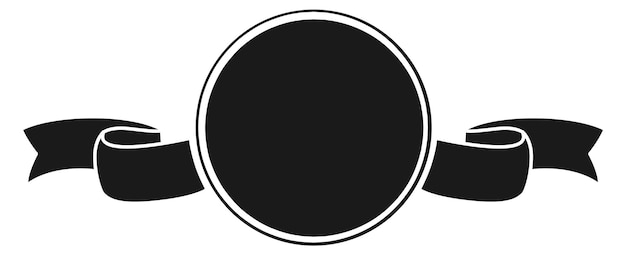 Lege badge Decoratief vintage embleem zwart silhouet