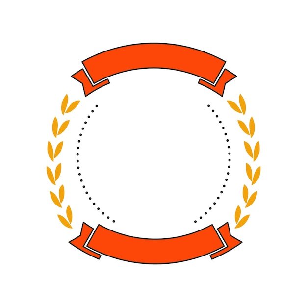 Lege badge vorm Premium sjabloon in platte moderne vloeibare stijl Goed voor verjaardag Logo sjablonen Bruiloft en verjaardag etiketten Stock vector design