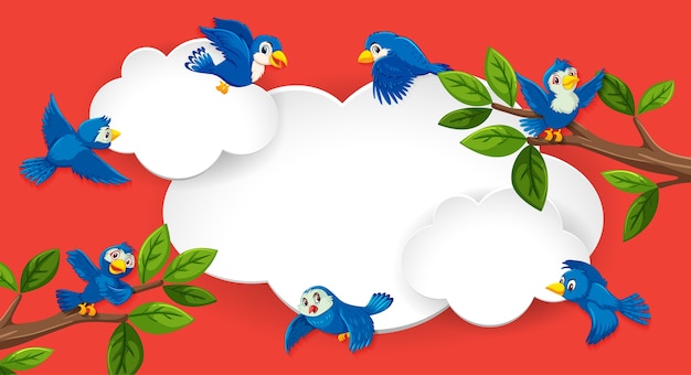 Vector lege banner met vogelthema