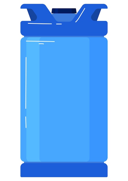 Lege container gebruik jerrycan geïsoleerd op wit benzinetank opslagapparatuur platte ontwerpstijl