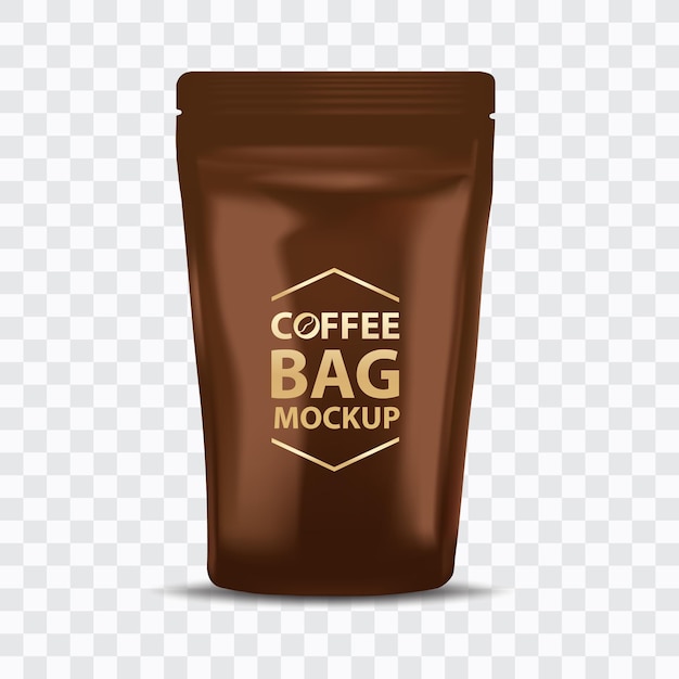 Lege folie koffiezak verpakking sjabloon