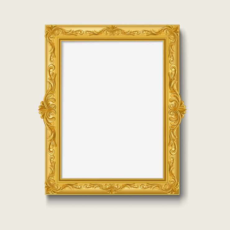 Vector lege gouden vintage fotolijst