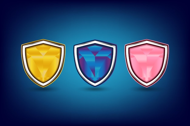 Lege Gradient Shield Badge Vector