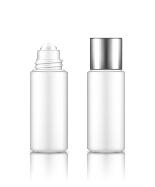 Lege plastic cosmetische rolfles mockup