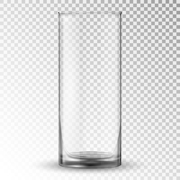 Vector lege realistische drinkglasbeker.