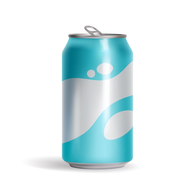 Lege Soda Metal Can Mockup Vector illustratie