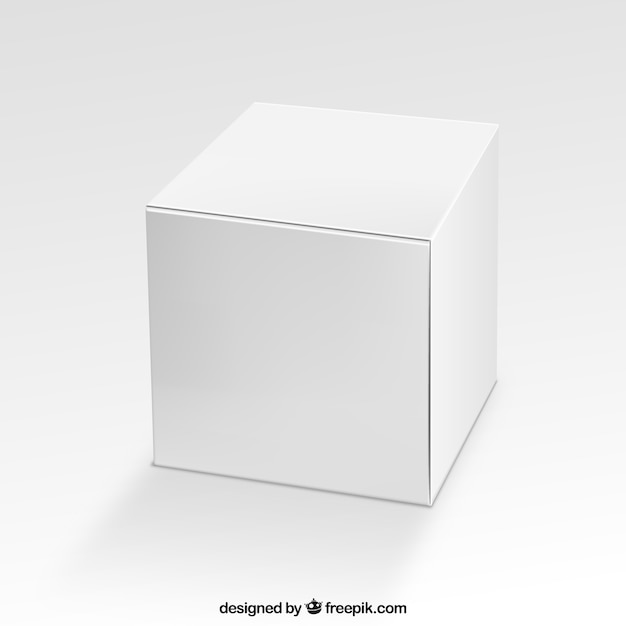 Lege vierkante doos