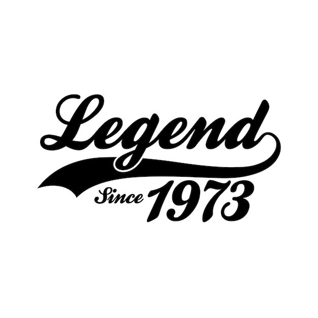 Leggenda dal 1973 t-shirt design vector design vintage retrò