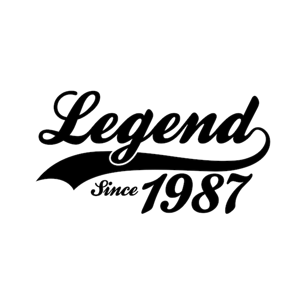 Legend Since 1987 T shirt Design Vector Retro vintage design