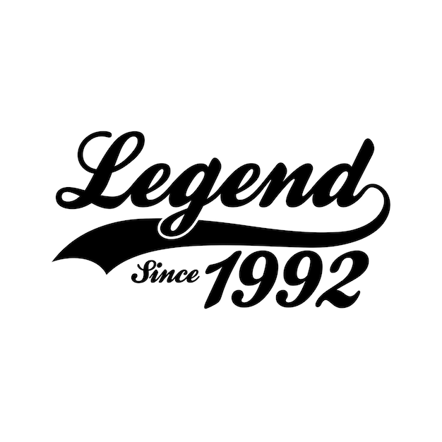 Legend Since 1992 T 셔츠 디자인 벡터 레트로 빈티지 디자인