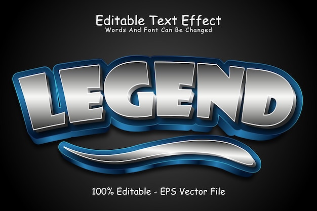 Legend Editable Text Effect 3 Dimension Emboss Modern Style