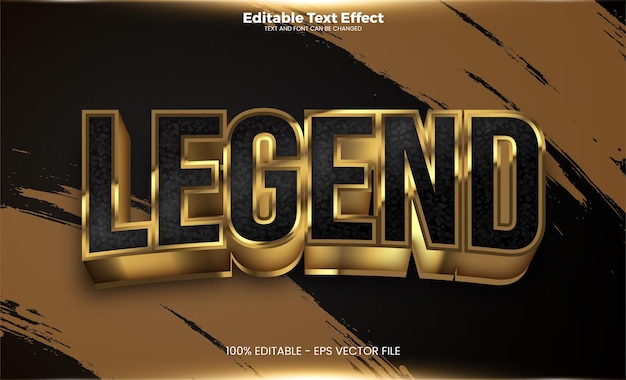 Legend editable text effect in modern trend style