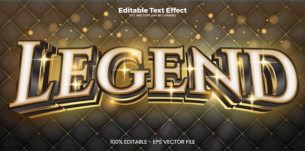 Vector legend editable text effect in modern trend style