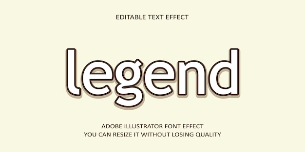 Legend editable text effect