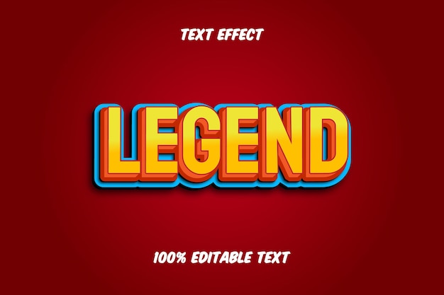 Legend Editable Text Effect