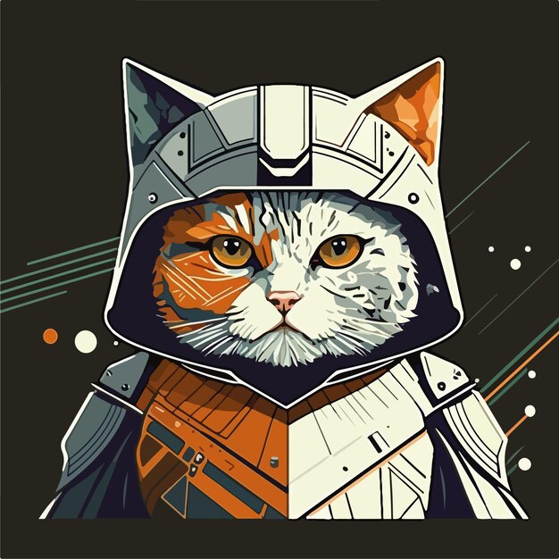 Vector the legend of pharaohs cat star wars style 6