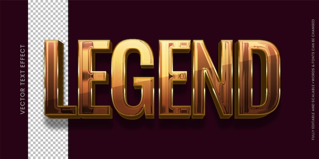 Vector legend text editable 3d style text tittle