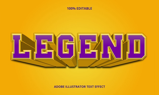 Legend Text, Editable Font Effect