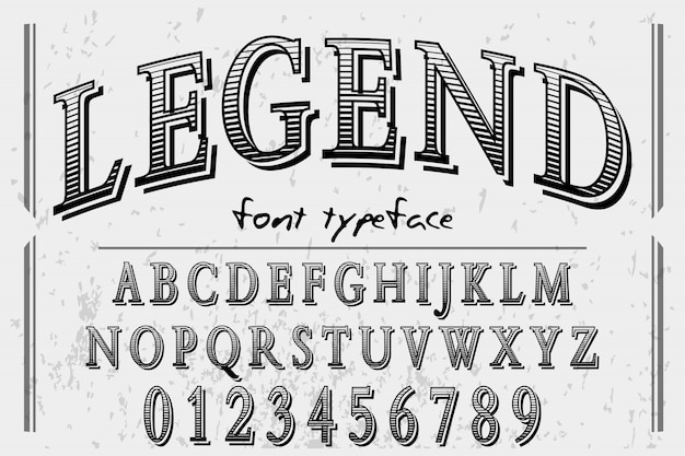 Legend vintage font  and label  design