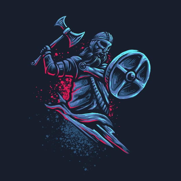 Legendarische warrior axe illustratie art