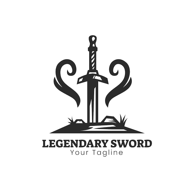 Legendary sword logo design