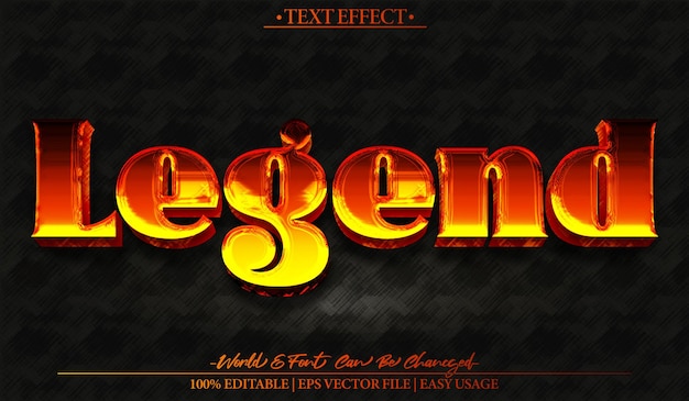 Legende Vector Text Effect Bewerkbaar Alfabet Koninkrijk Historisch Oude Keizer