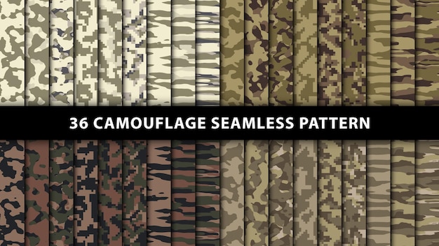 Leger en leger camouflage naadloos patroon