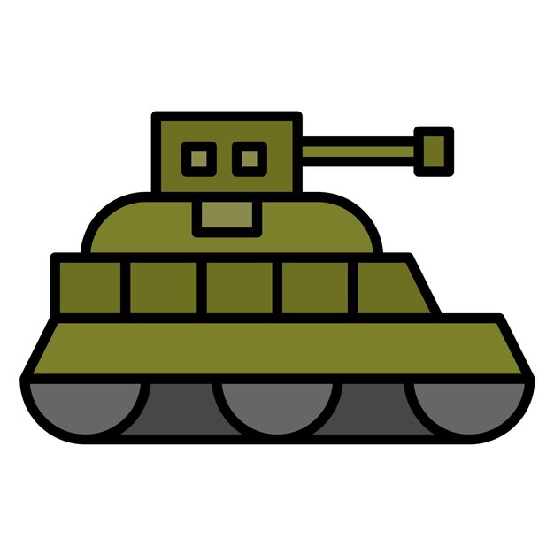 Leger Tank Vector Illustratie Stijl