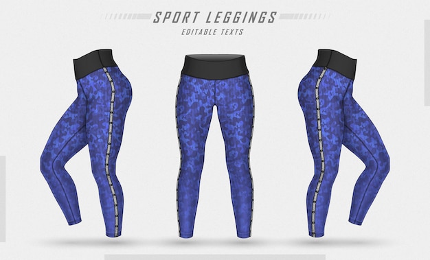 Vector leggings pants training fashion illustration  with mold