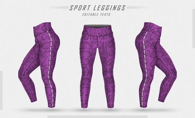 Leggings pants training fashion illustration  with mold