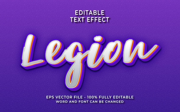 Legion Editable Text Effect