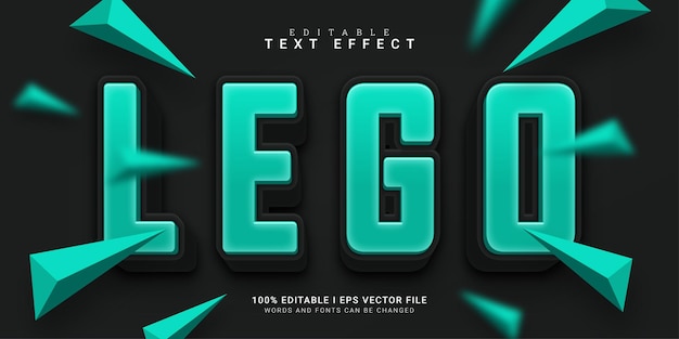 Lego cartoon 3d text style effect