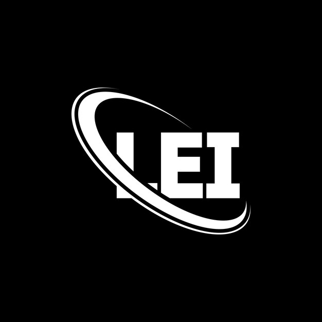 LEI ロゴ LEI 文字 LEI 字母 ロゴ デザイン イニシャル LEI 円と大文字のモノグラムで結びついたロゴ LEI テクノロジービジネスと不動産ブランドのタイポグラフィー