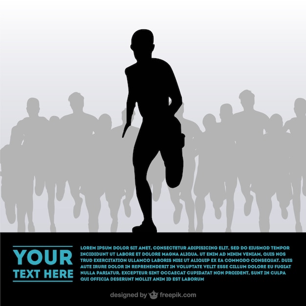 Leider atleet vector silhouet