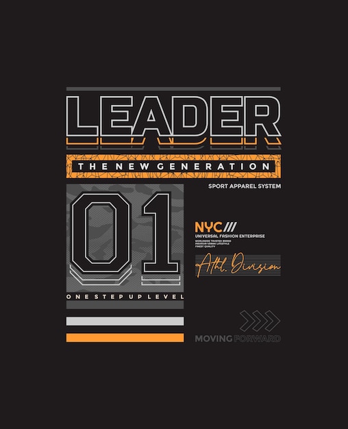 leider moderne typografie abstract ontwerp vector illustratie
