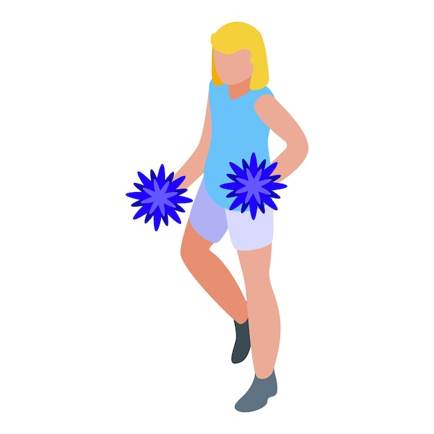 Leider pictogram isometrische vector Team danser Cheer girl