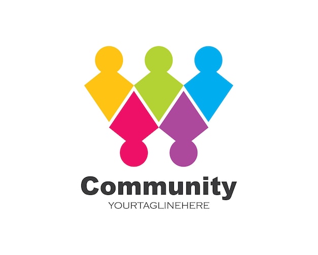 Leiderschap, gemeenschap, sociaal en bedrijf Logo pictogram vector