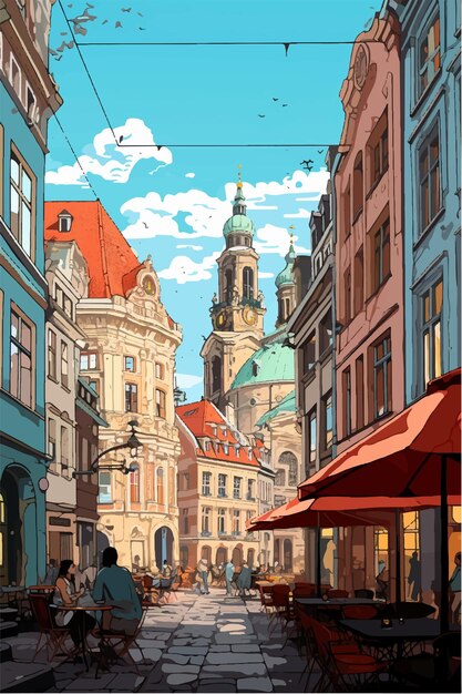 Vector leipzig in vector art