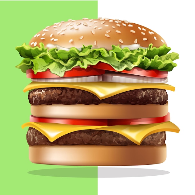 Lekker burger geïsoleerd op een doorzichtige achtergrond